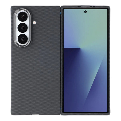 For Samsung Galaxy Z Fold7 5G Magnetic Case Fine Grid Aramid Fiber Phone Cover with Metal Lens Frame / Front Frame - 1
