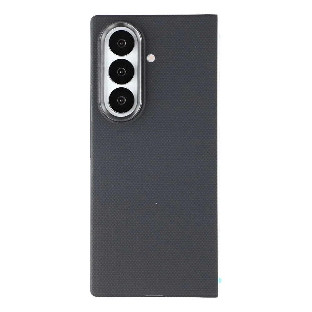 For Samsung Galaxy Z Fold7 5G Magnetic Case Fine Grid Aramid Fiber Phone Cover with Metal Lens Frame / Front Frame - 2