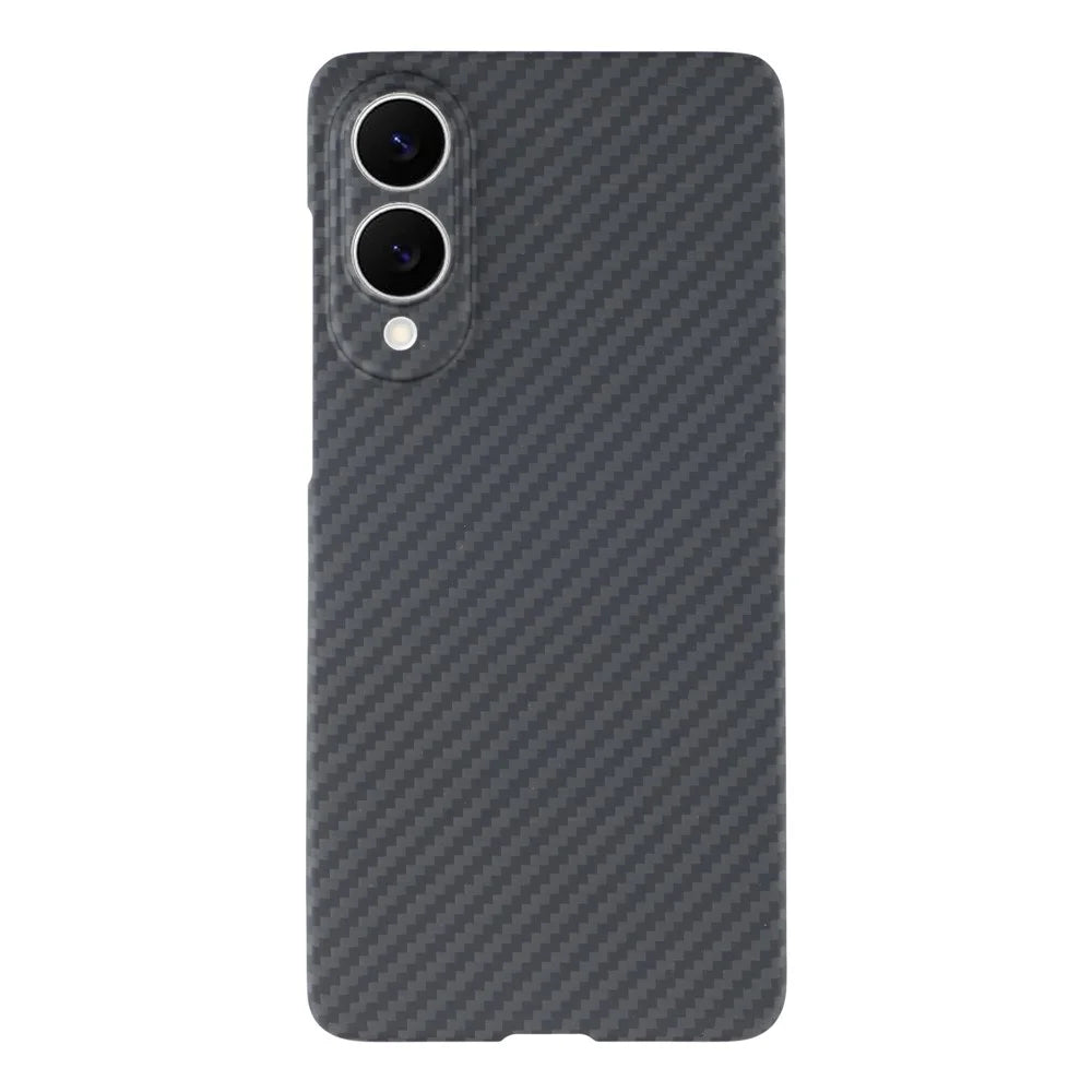 For Samsung Galaxy S25 Edge Magnetic Case 1500D Coarse Texture Aramid Fiber Phone Cover Precision Cut-Out - Black - 1