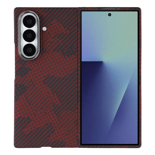 For Samsung Galaxy Z Fold7 5G Magnetic Case Camouflage Pattern Aramid Fiber Phone Cover with Metal Lens Frame / Front Frame - 1