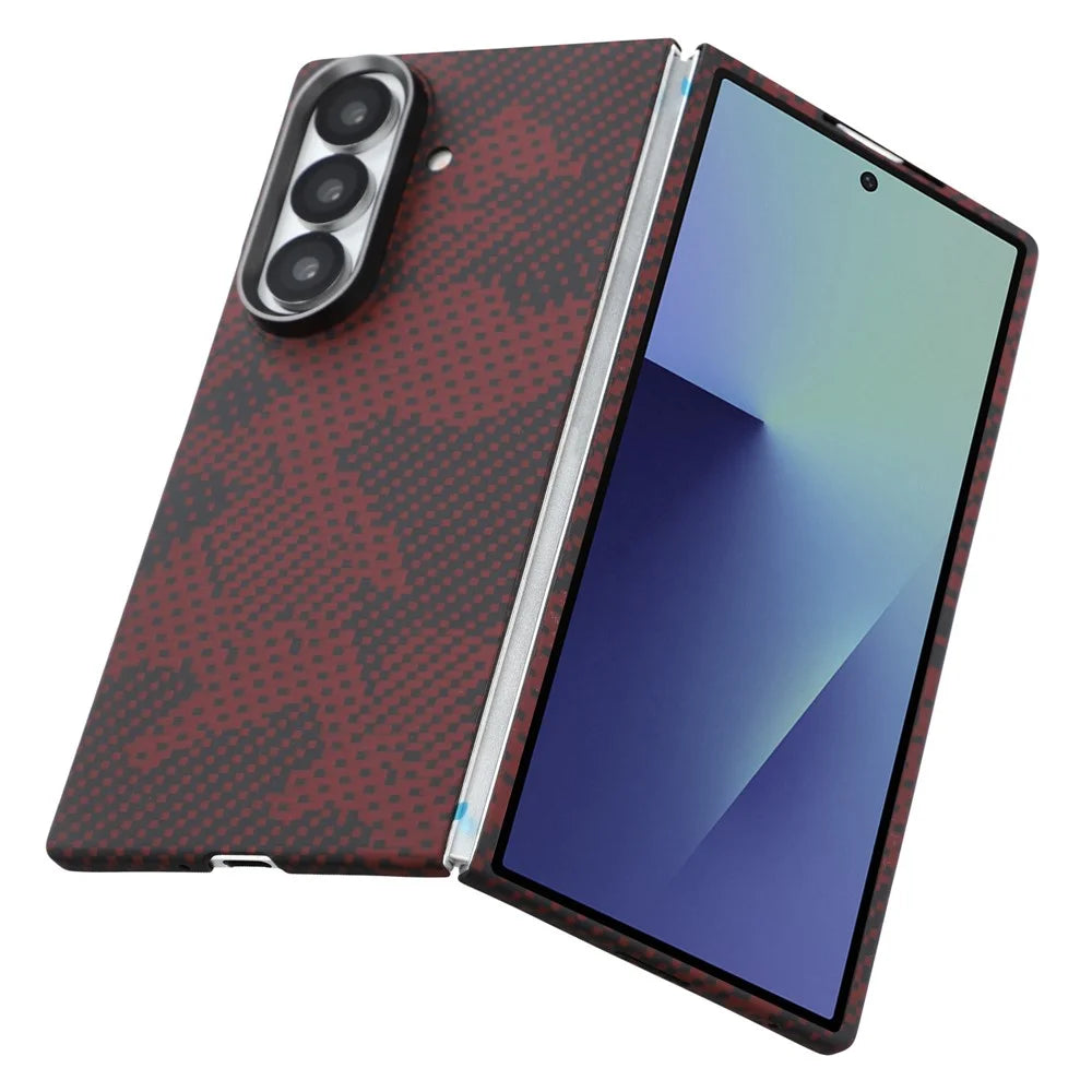 For Samsung Galaxy Z Fold7 5G Magnetic Case Camouflage Pattern Aramid Fiber Phone Cover with Metal Lens Frame / Front Frame - 3