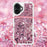 For iPhone 17 TPU Case Quicksand Phone Cover with Lanyard - Rose Gold / Hearts - 4
