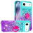 For iPhone Air TPU Case with Kickstand Gradiant Quicksand Shockproof Cover - Sky Blue+Purple - 1