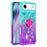 For iPhone Air TPU Case with Kickstand Gradiant Quicksand Shockproof Cover - Sky Blue+Purple - 3