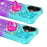 For iPhone 17 TPU Case with Kickstand Gradiant Quicksand Shockproof Cover - Sky Blue+Purple - 4