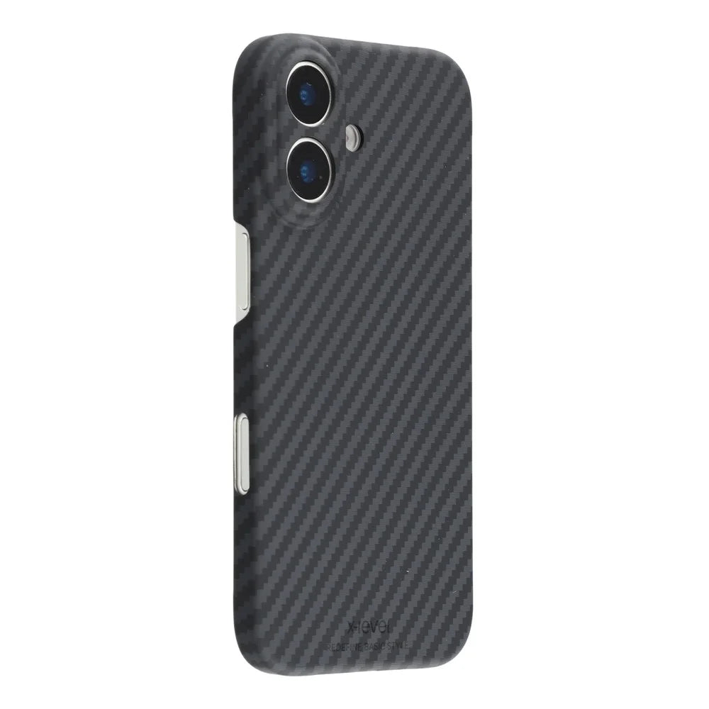X-LEVEL For iPhone 17 Magnetic Case Carbon Fiber Texture Ultra-Thin PC Hard Phone Cover - 1