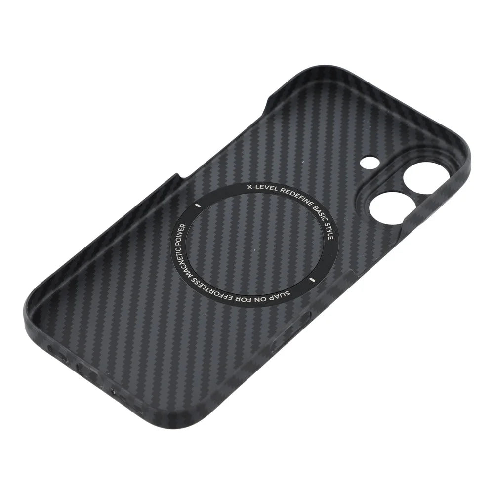 X-LEVEL For iPhone 17 Magnetic Case Carbon Fiber Texture Ultra-Thin PC Hard Phone Cover - 6