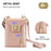 For Samsung Galaxy Z Flip7 5G Case Zipper Wallet Design PU PC Phone Cover with Long Strap - Rose Gold - 4