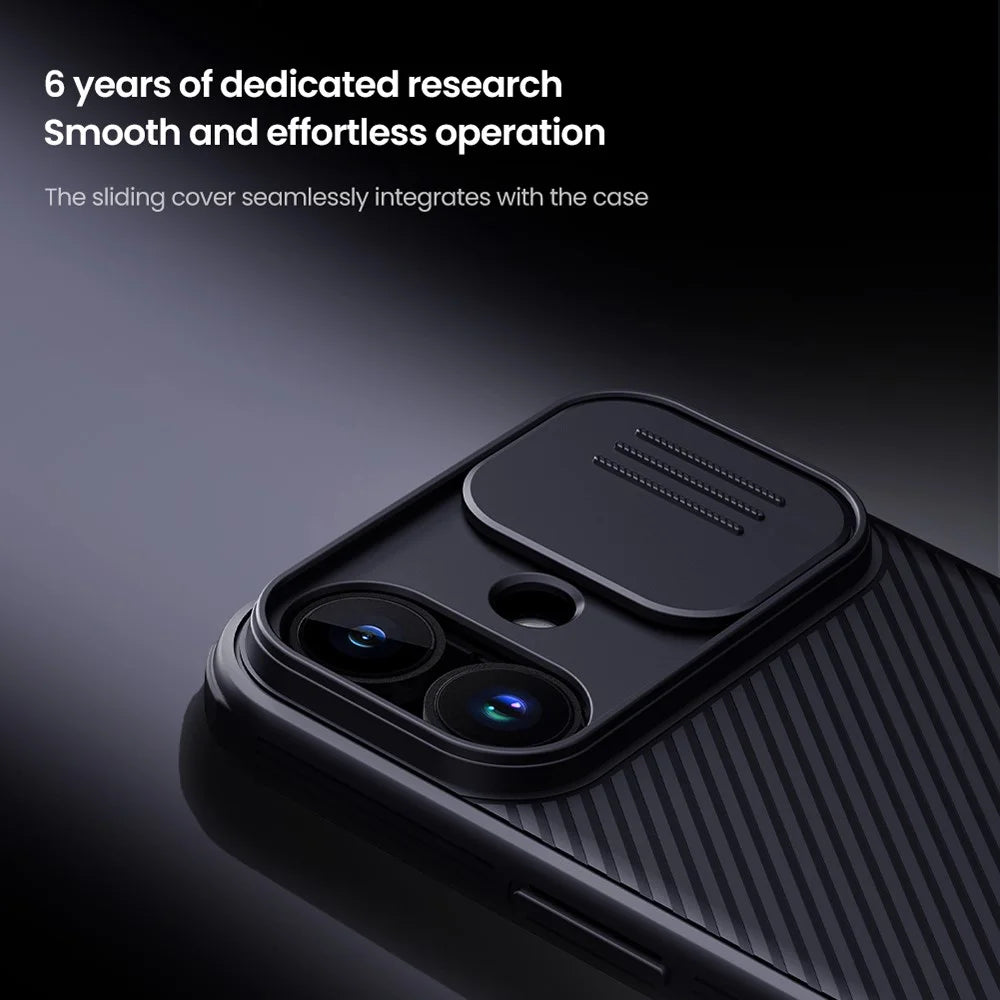 NILLKIN Camshield Pro Series for iPhone 17 Case PC + TPU Phone Cover with Camera Slider - Black - 7