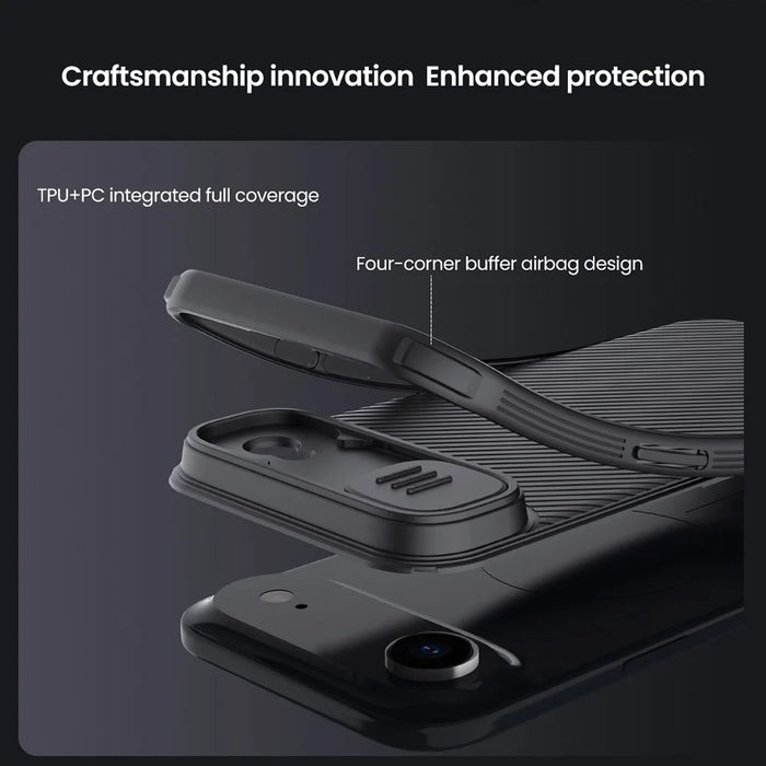 NILLKIN Camshield Pro Series for iPhone Air Case PC + TPU Phone Cover with Camera Slider - Black - 7