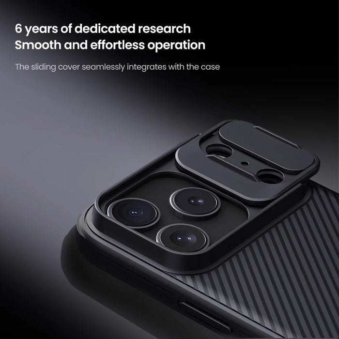 NILLKIN Camshield Pro Series for iPhone 18 Pro / 17 Pro Case PC + TPU Slide Camera Lid Phone Cover - Black - 6