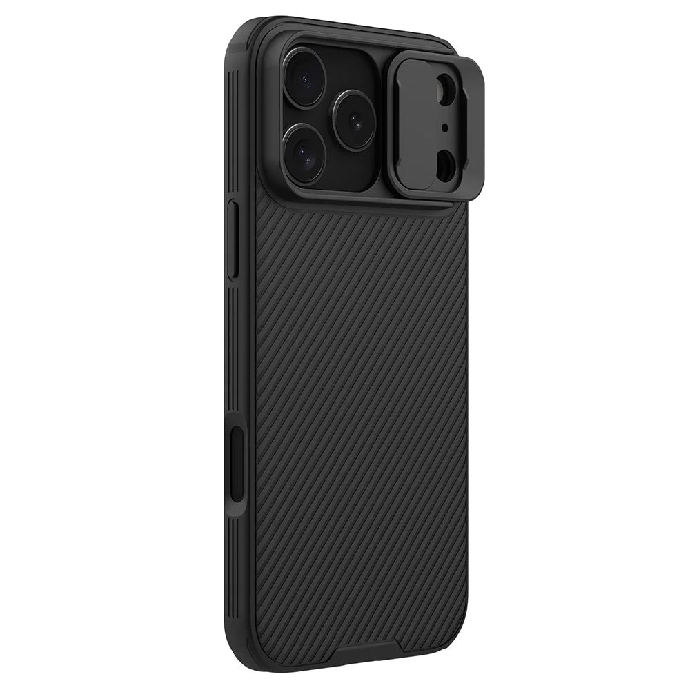 NILLKIN Camshield Pro Series for iPhone 18 Pro Max / 17 Pro Max Case PC + TPU Slide Camera Lid Phone Cover - Black - 1