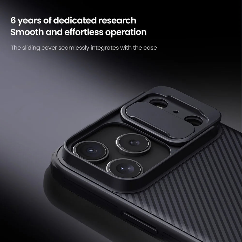 NILLKIN Camshield Pro Series for iPhone 18 Pro Max / 17 Pro Max Case PC + TPU Slide Camera Lid Phone Cover - Black - 6