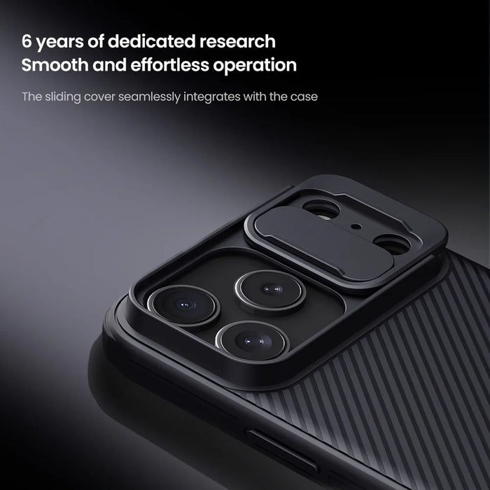 NILLKIN Camshield Pro Series for iPhone 18 Pro Max / 17 Pro Max Case PC + TPU Slide Camera Lid Phone Cover - Black - 6
