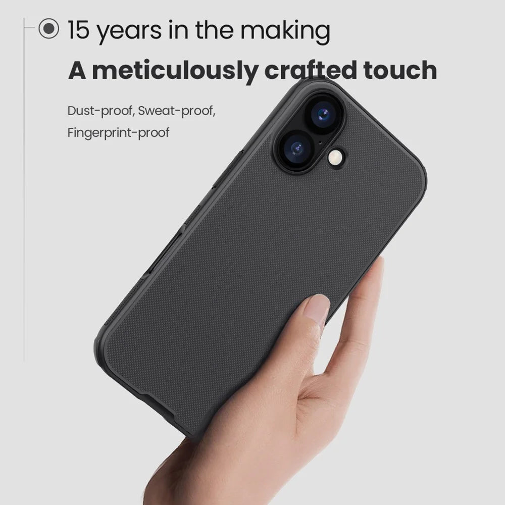 NILLKIN Frosted Shield Pro for iPhone 17 Case Compatible with MagSafe PC + TPU Phone Cover - Black - 5