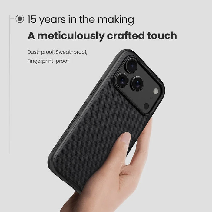 NILLKIN Frosted Shield Pro For iPhone 18 Pro / 17 Pro Case Matte PC + TPU Phone Cover - Black - 6