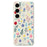 For Samsung Galaxy S24 FE Case Colorful Flower Branches Pattern Printing Straight Edge TPU Phone Back Cover - Beige - 1
