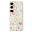 For Samsung Galaxy S24 FE Case Floral Bow Pattern Printing Straight Edge TPU Phone Back Cover - Beige - 1