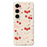 For Samsung Galaxy S24 FE Case Big Bow Cherry Pattern Printing Straight Edge TPU Phone Back Cover - Beige - 1