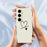 For Samsung Galaxy S24 FE Case Black Love Pattern Printing Straight Edge TPU Phone Back Cover - Beige - 5