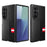 For Samsung Galaxy Z Fold7 5G Case Litchi Texture PU+PC Phone Cover with Screen Film - Black - 1