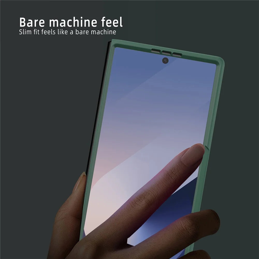 For Samsung Galaxy Z Fold7 5G Case Skin-Feel Anti Shock Hard PC Protective Phone Cover - Baby Blue - 7