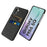 For Samsung Galaxy M56 5G Case Cloth + Hard PC Phone Cover with Dual Card Slots - Black - 1