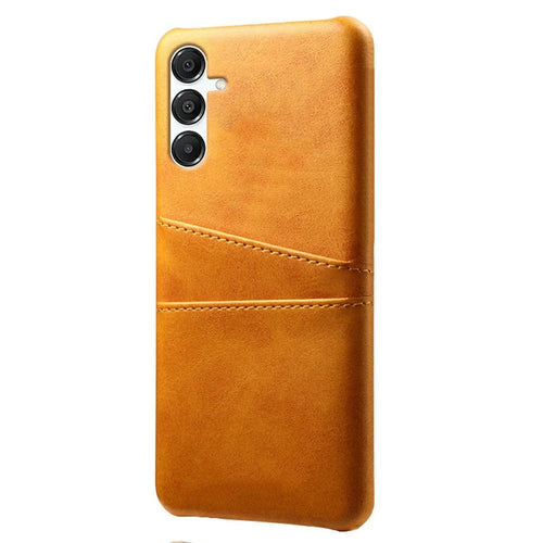 For Samsung Galaxy A18 5G / A18 4G / A17 5G / A17 4G Case Dual Card Slots PU Leather + Hard PC Phone Cover - Orange - 1