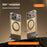 For iPhone 15 Pro Max Magnetic Case Borderless Walnut + Metal Kickstand Phone Cover - Light Wood Grain - 2