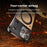 For iPhone 15 Pro Max Magnetic Case Borderless Walnut + Metal Kickstand Phone Cover - Light Wood Grain - 5