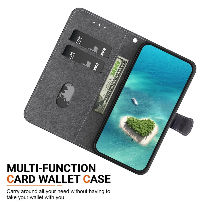 For Samsung Galaxy S25 Edge Leather Case Stand Wallet Pattern Printing Phone Cover with Wrist Strap - Milk Tea Panda - 2