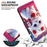 For iPhone 17 Leather Case Stand Wallet Pattern Printing Phone Cover with Wrist Strap - Rose Cat - 5