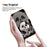 For iPhone Air Leather Case Stand Wallet Pattern Printing Phone Cover with Wrist Strap - Milk Tea Panda - 4