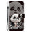 For iPhone Air Leather Case Stand Wallet Pattern Printing Phone Cover with Wrist Strap - Milk Tea Panda - 7