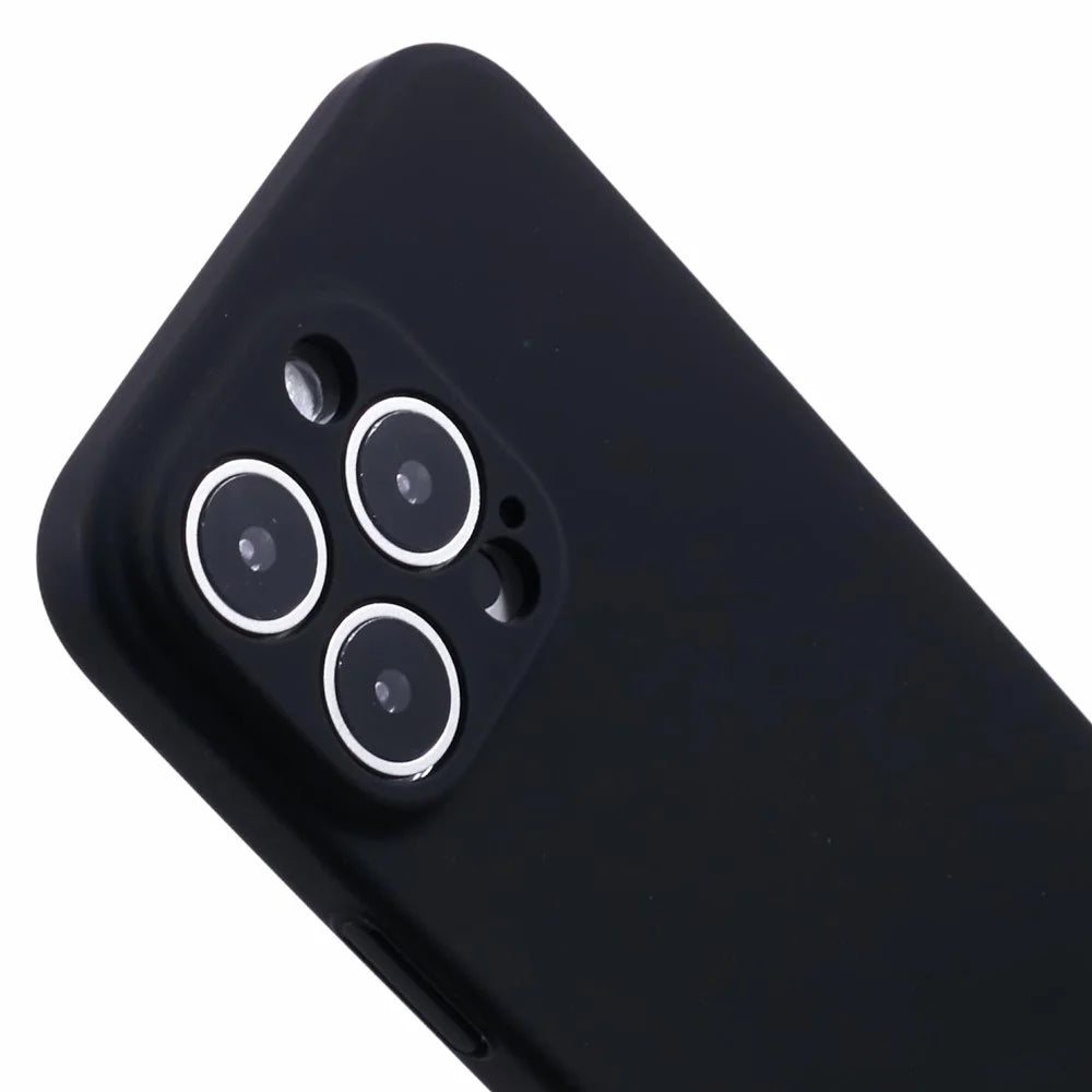 For iPhone 16 Pro Case Skin-Touch Rubberized Hard PC Phone Cover - Black - 6