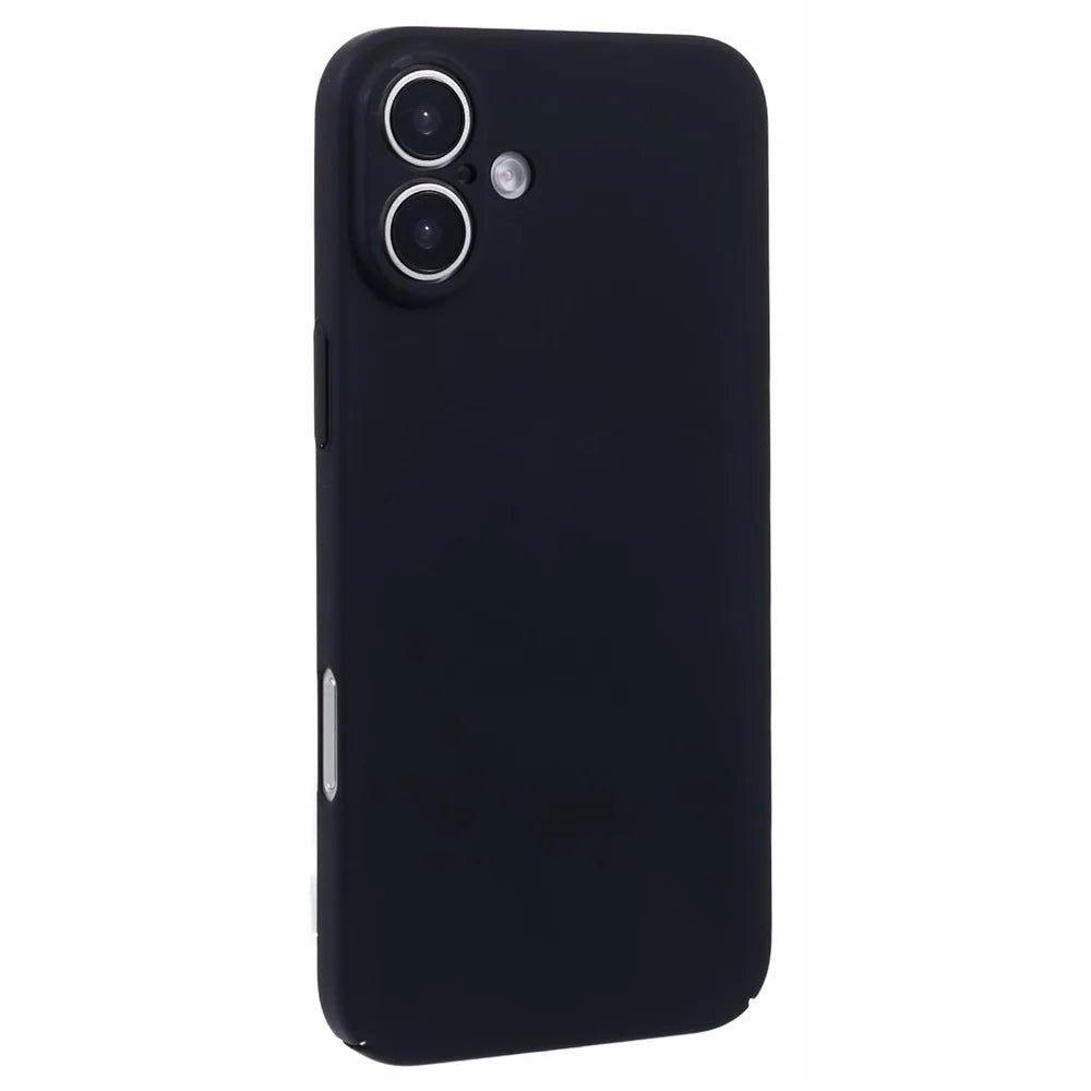 For iPhone 16 Case Skin-Touch Rubberized Hard PC Phone Cover - Black - 1