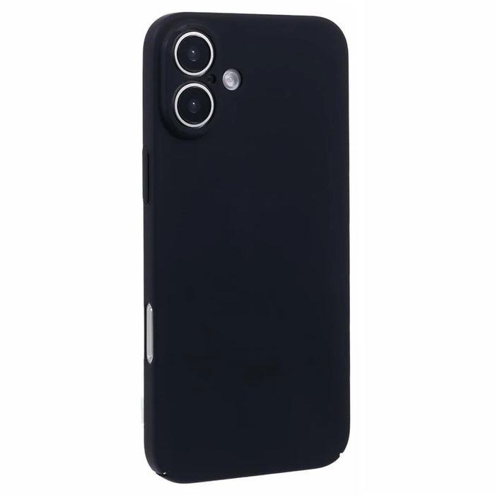 For iPhone 16 Case Skin-Touch Rubberized Hard PC Phone Cover - Black - 1