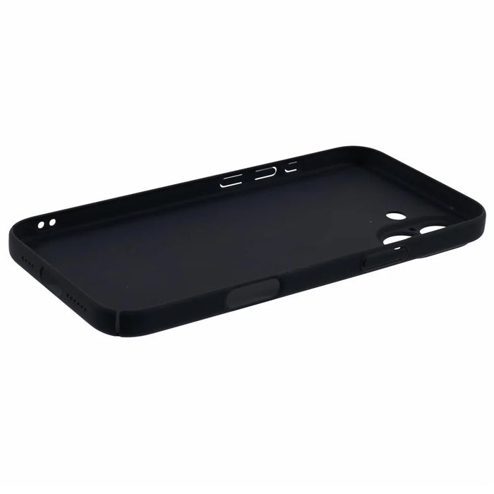 For iPhone 16 Case Skin-Touch Rubberized Hard PC Phone Cover - Black - 4