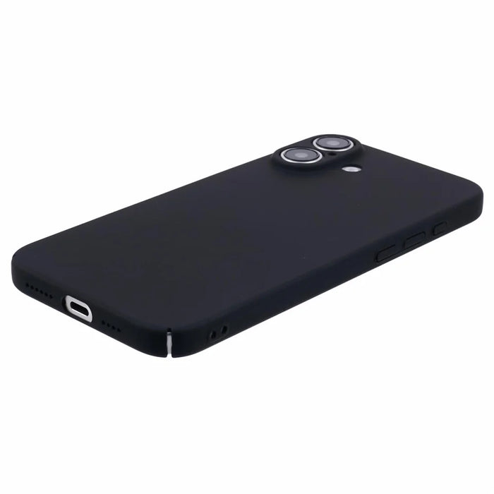 For iPhone 16 Case Skin-Touch Rubberized Hard PC Phone Cover - Black - 5