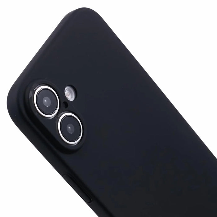 For iPhone 16 Case Skin-Touch Rubberized Hard PC Phone Cover - Black - 6