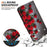 For iPhone 16 Plus Leather Case Stand Wallet Pattern Printing Phone Cover with Wrist Strap - Red Rose - 6