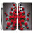 For Samsung Galaxy S25+  /  S24+ Leather Case Stand Wallet Pattern Printing Phone Cover with Wrist Strap - Red Rose - 1
