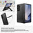 For Samsung Galaxy Z Fold7 5G Case Cube Pattern Magnetic Spring Hinge Kickstand PC Phone Cover with Screen Film - Black - 3