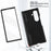 For Samsung Galaxy Z Fold7 5G Case Cube Pattern Magnetic Spring Hinge Kickstand PC Phone Cover with Screen Film - Black - 7