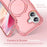 For iPhone 17 Case Compatible with MagSafe Kickstand TPU + PC Shockproof Phone Back Cover - Pink - 3