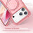For iPhone 17 Pro Case Compatible with MagSafe Kickstand TPU + PC Shockproof Phone Back Cover - Pink - 3