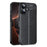 For iPhone 17 Case Litchi Texture TPU Flexible Phone Cover - Black - 1