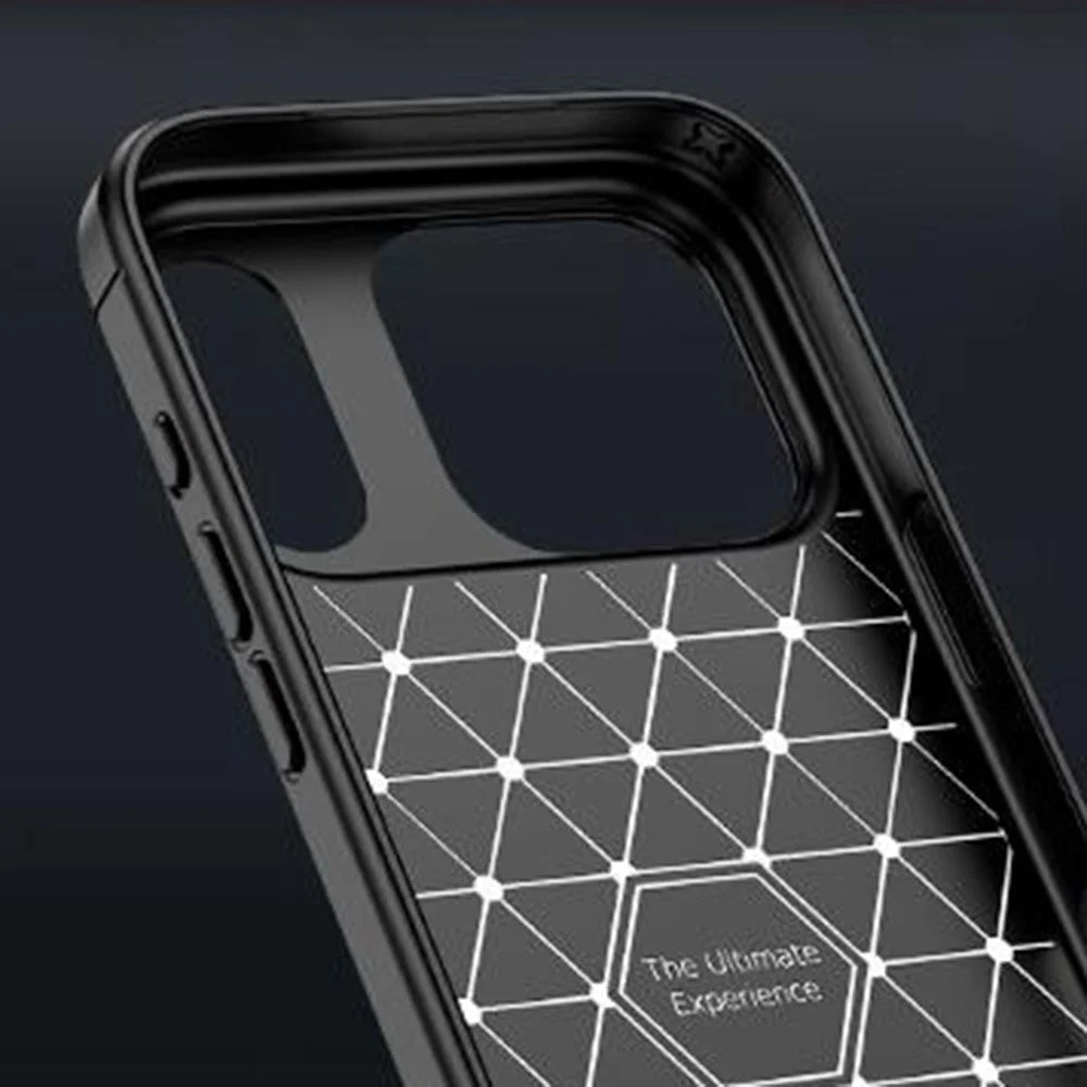 For iPhone 17 Pro Case Litchi Texture TPU Flexible Phone Cover - Black - 4