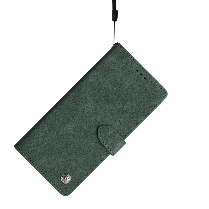 For Samsung Galaxy S24 Ultra Leather Case Solid Color Phone Wallet Cover - Green - 4