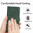 For Samsung Galaxy S24 Ultra Leather Case Solid Color Phone Wallet Cover - Green - 5